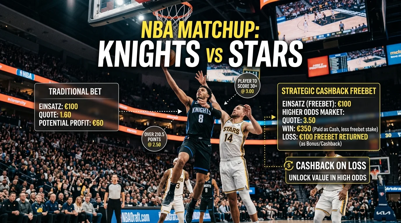Cashback-Freiwette auf NBA-Wetten optimal einsetzen, Quotenstrategie für Basketball Verlustbonus
