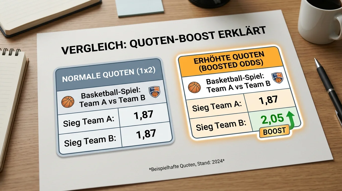 Quotenboost Basketball Wetten erklärt: wann erhöhte Quoten wirklich Mehrwert bieten