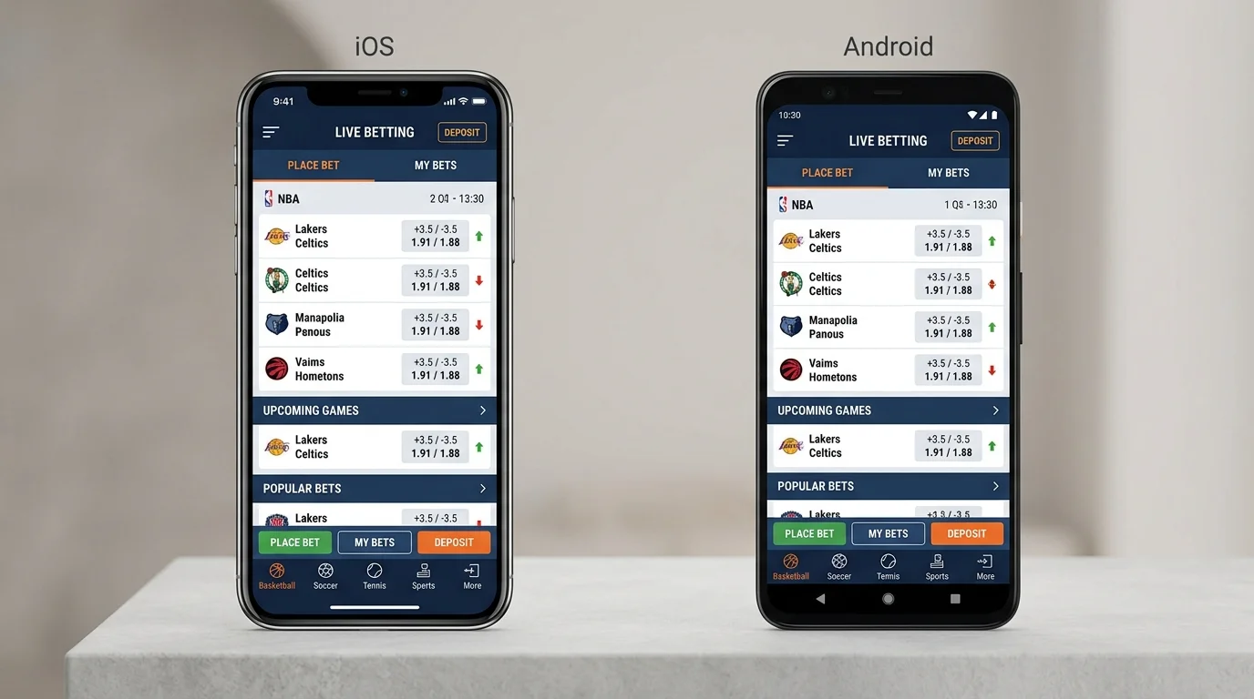 iOS Android Vergleich Basketball Wetten App Sportwetten mobile Anbieter Deutschland
