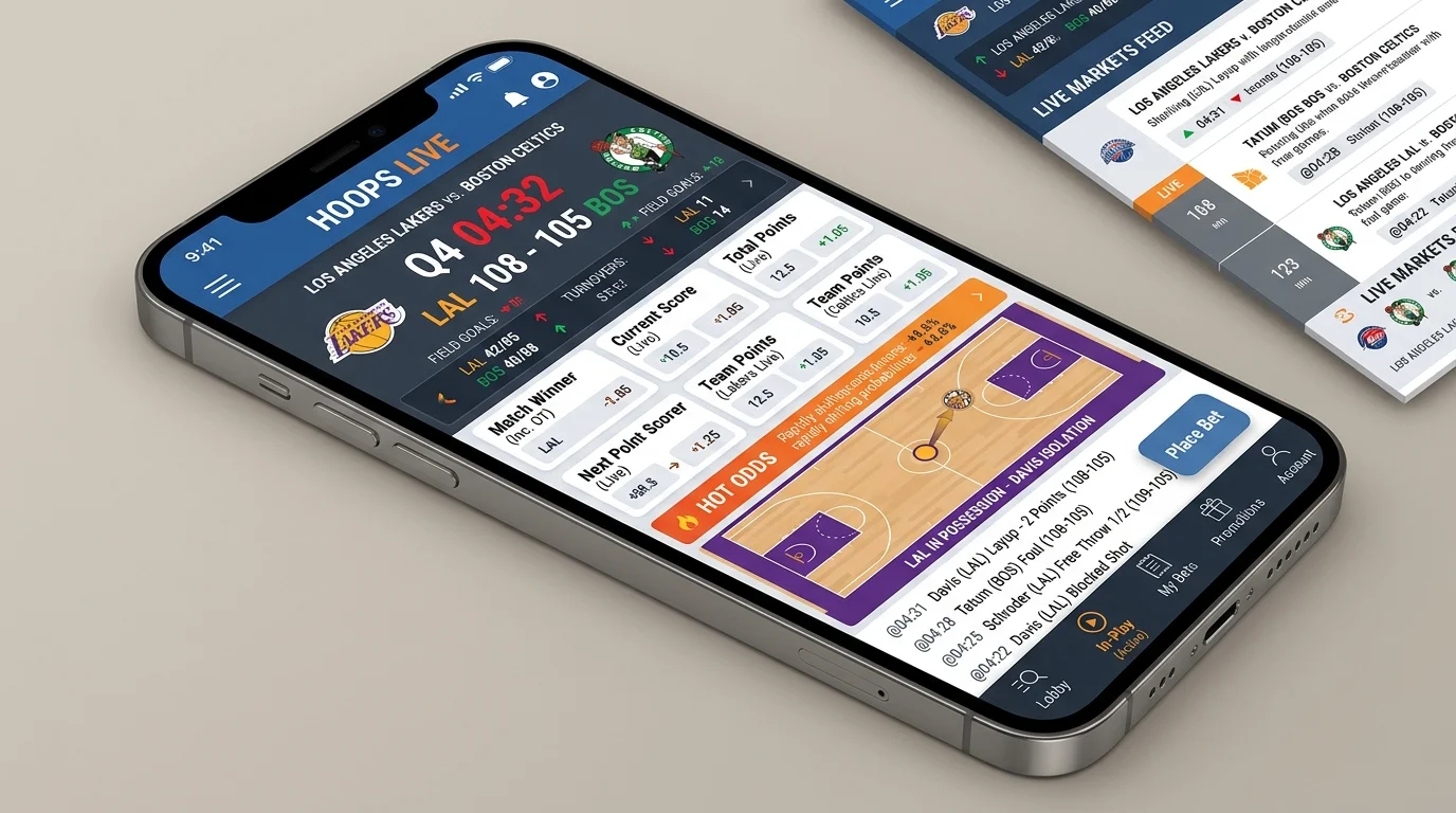 Basketball Wetten App Live In-Play UX Qualität NBA Viertelwechsel Quoten mobil