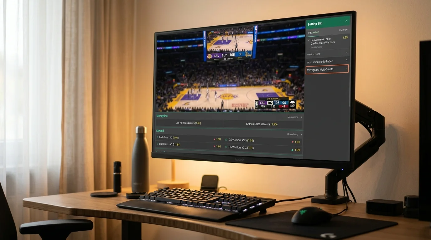 bet365 NBA-Wettmarkt mit Live-Stream und Basketball Wett-Credits Angebot