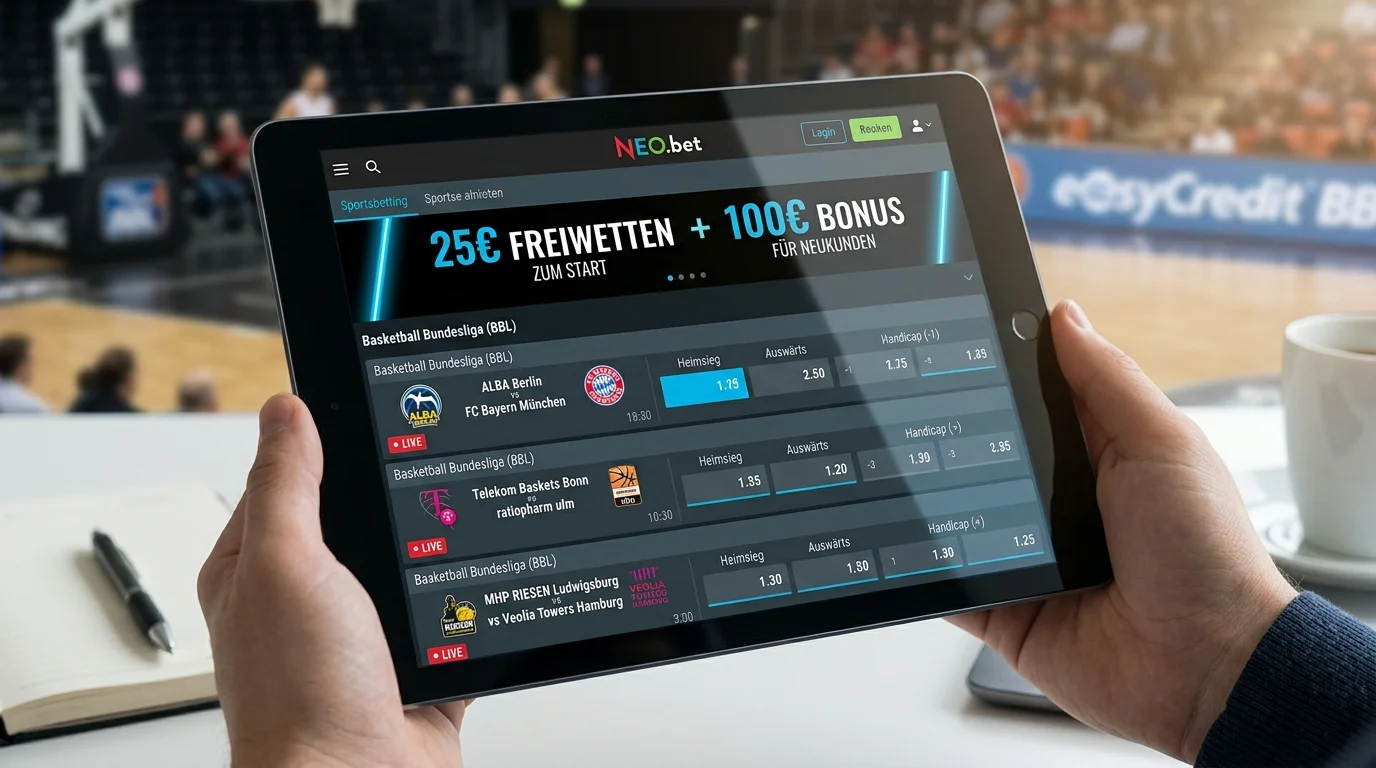 NEO.bet BBL Basketball Bundesliga Wettangebot mit Freiwetten für deutsche Fans