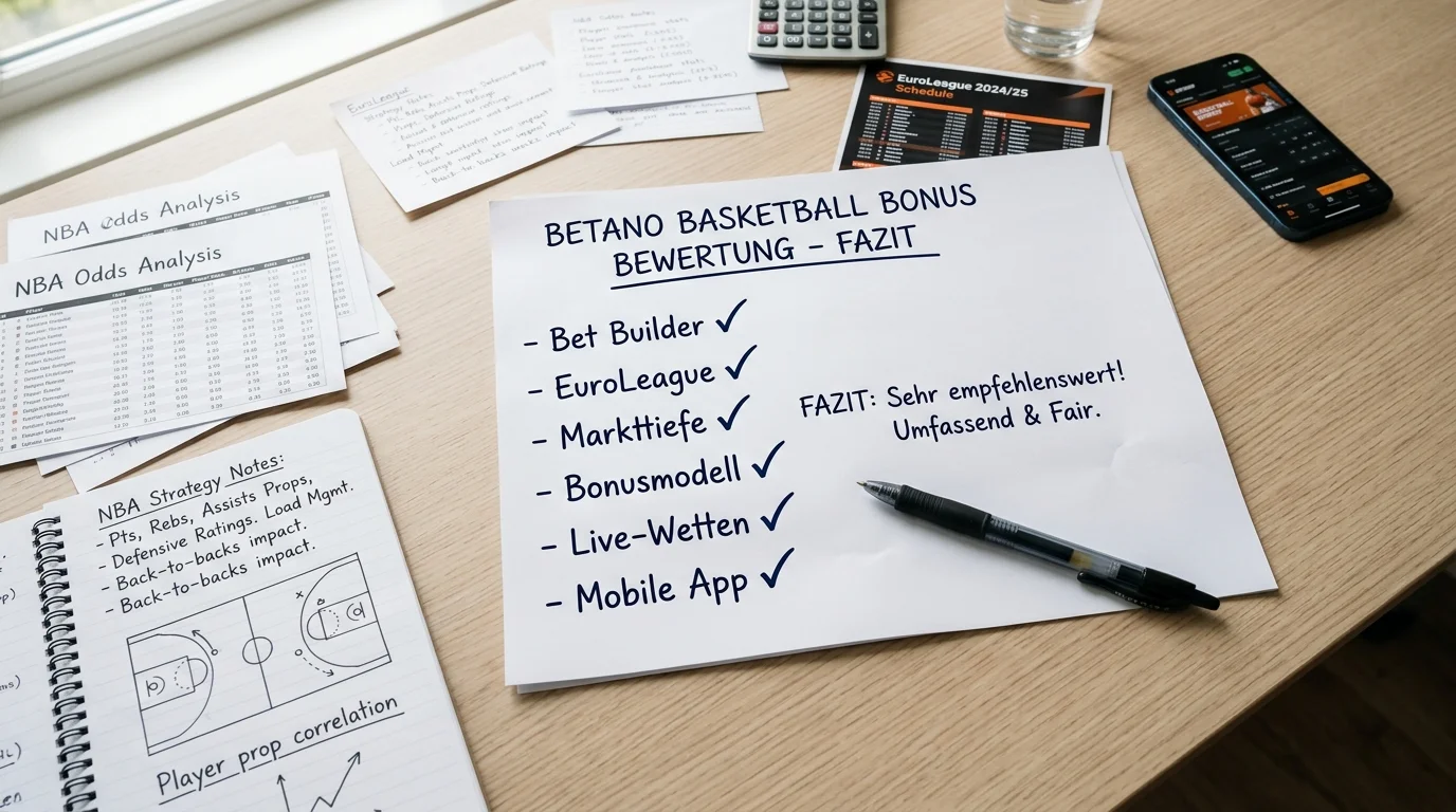 Betano Basketball Bonus Gesamtbewertung für NBA- und EuroLeague-Wetter in Deutschland