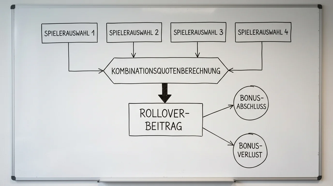Mechanik von Kombiwetten beim Basketball Bonus, wie Rollover und Einzelquoten zusammenwirken