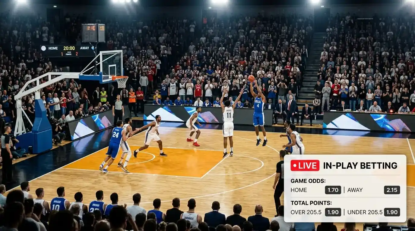 Live-Wetten Basketball In-Play Bonus: Freiwetten-Einschränkungen und Quotenboosts bei deutschen Anbietern für NBA und EuroLeague