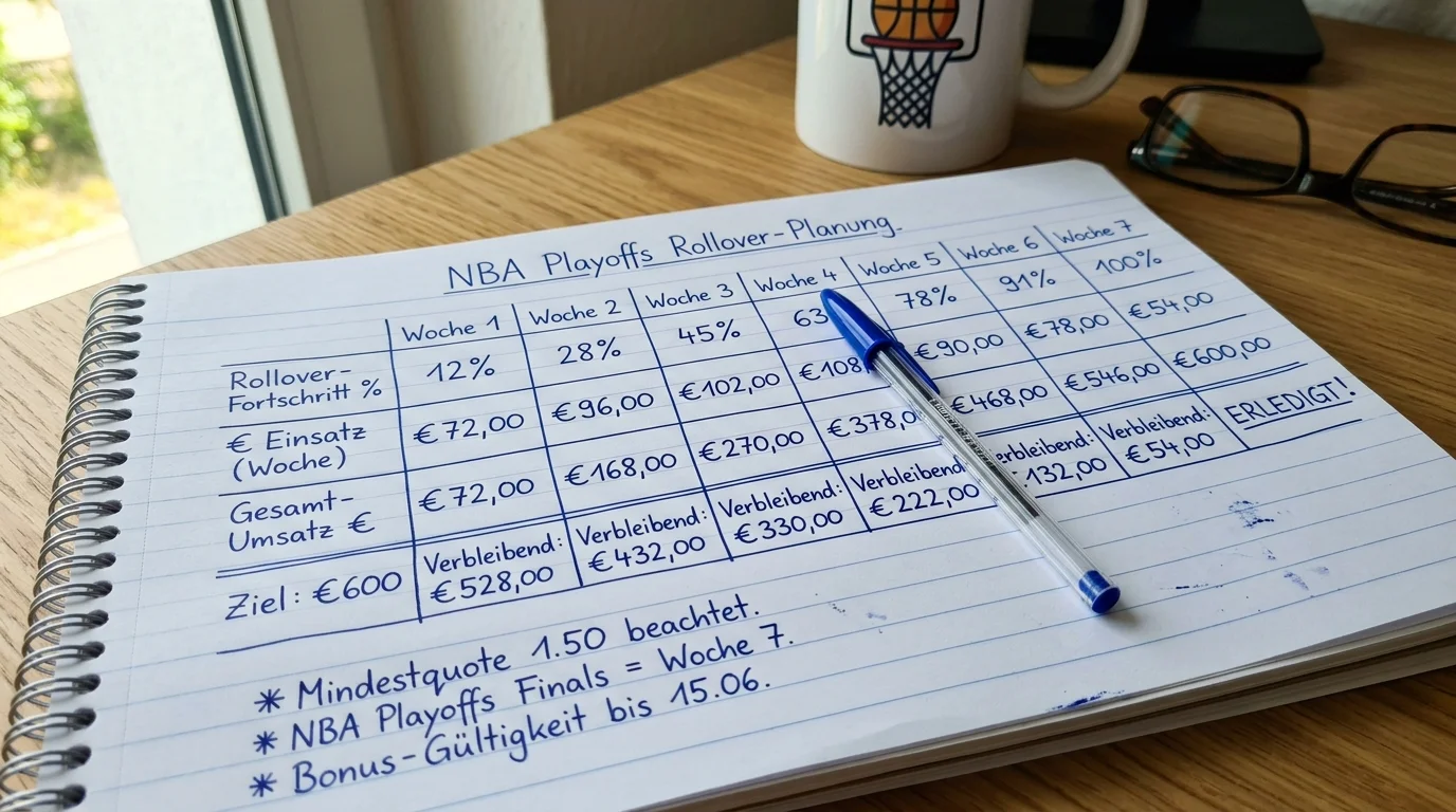 NBA Playoffs Rollover Strategie 90 Tage Zeitlimit Bonuserfüllung Basketball Planung