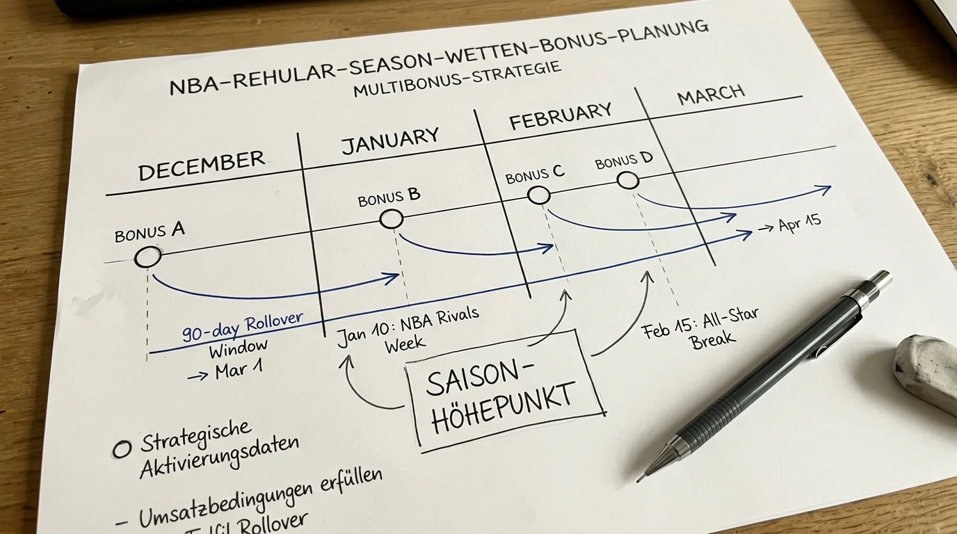 Multi-Bonus-Strategie für die NBA Regular Season, sequenzielle Bonus-Aktivierung bei verschiedenen Anbietern