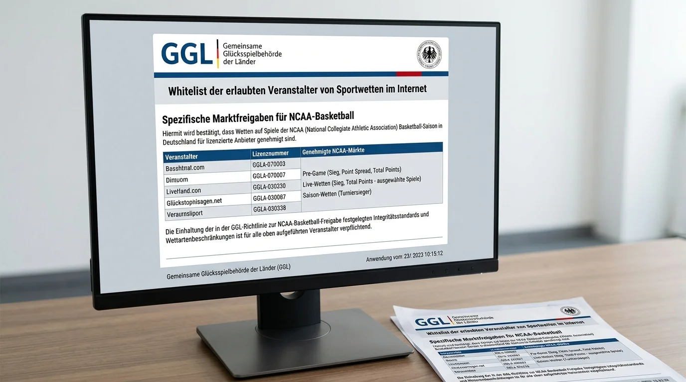 GGL-Lizenzierung für NCAA-Wetten in Deutschland, welche Anbieter offiziell March Madness abdecken