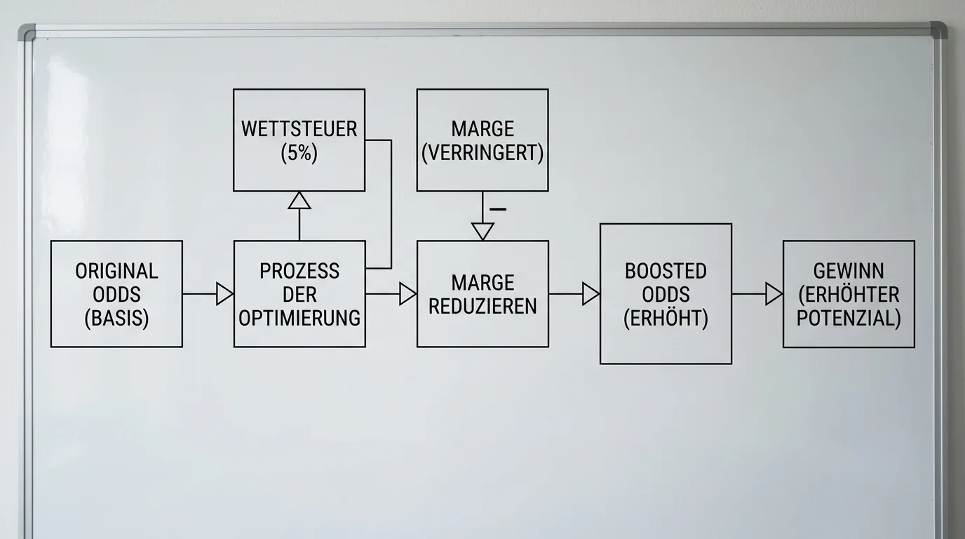 Technische Mechanik eines Quotenboosts auf Basketball, Marge, Wettsteuer und Gewinnberechnung erklärt