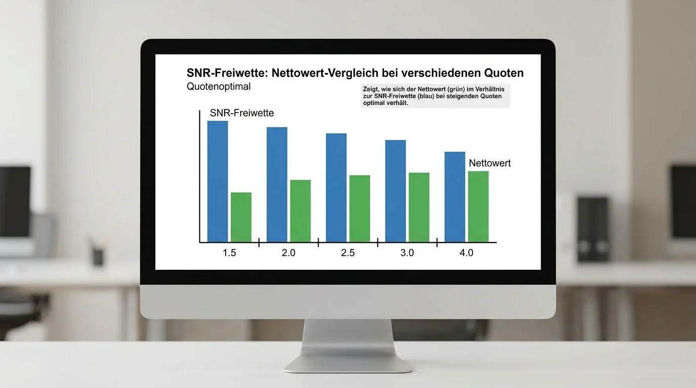 SNR-Freiwette Wertberechnung für Basketball, Grafik zur optimalen Quotenwahl bei Stake Not Returned